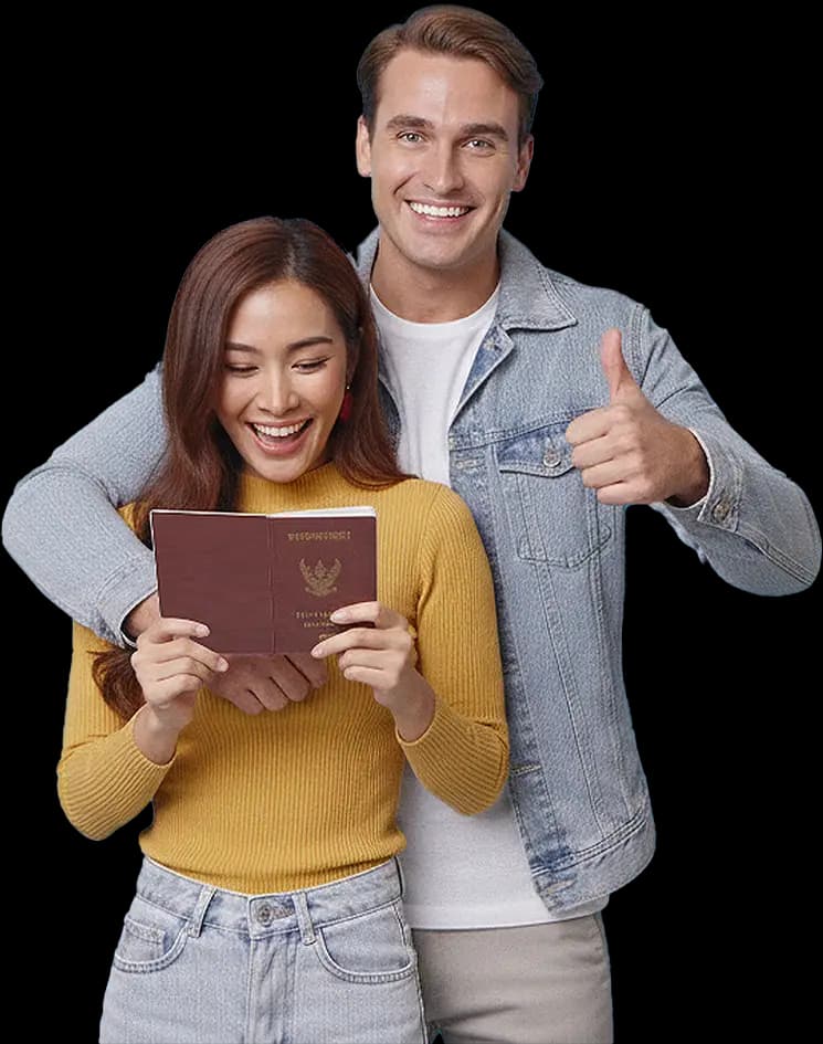 Couple with approved visa